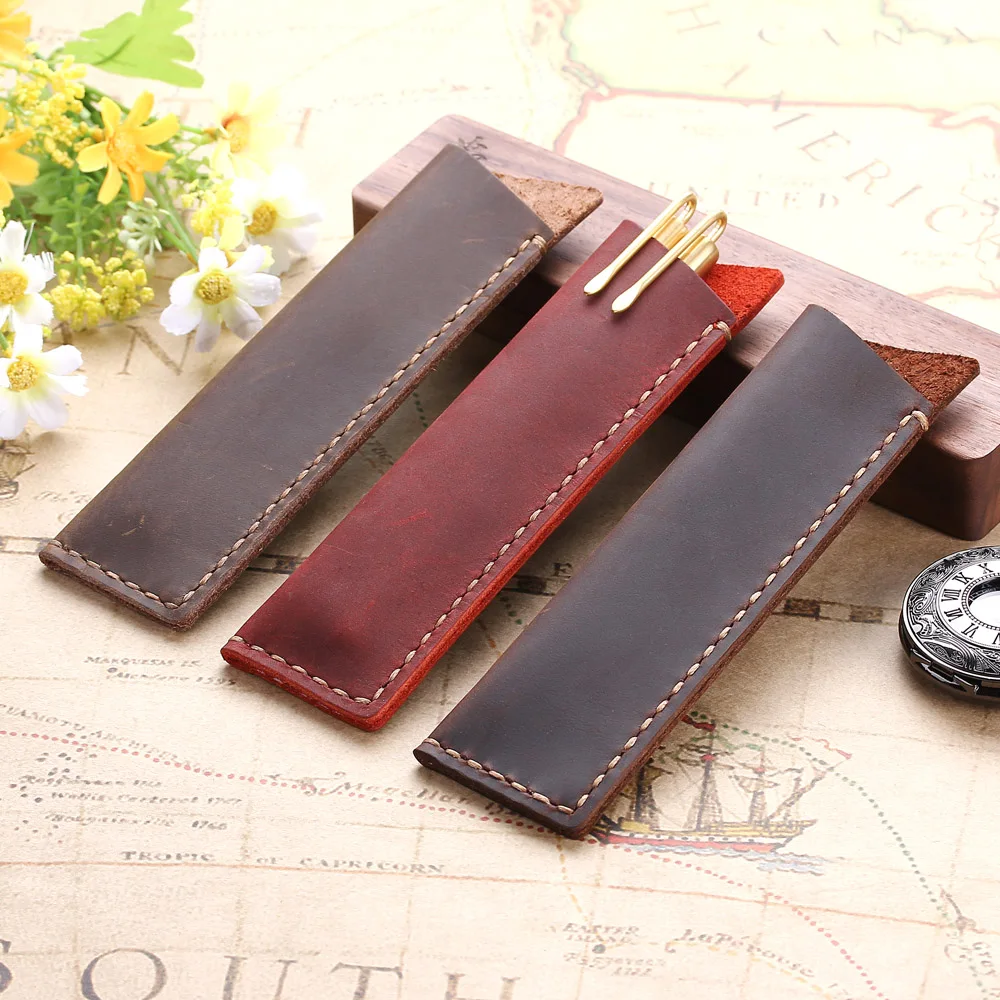 Handmade Genuine Leather Pen Bag, Cowhide Leather Pencil Bag Pouch Holder, Vintage Retro Style Accessories For School And Office
Handmade Genuine Leather Pen Bag, Cowhide Leather Pencil Bag Pouch Holder, Vintage Retro Style Accessories For School And Office