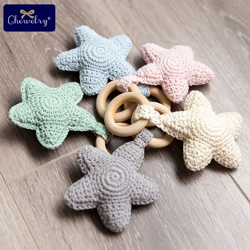 Baby Rattle Bells Crochet Knitted Star Baby Play Gym 1pc Baby Teething Wooden Ring Teether Pendant For Kids Gift Montessori Toys
Baby Rattle Bells Crochet Knitted Star Baby Play Gym 1pc Baby Teething Wooden Ring Teether Pendant For Kids Gift Montessori Toys