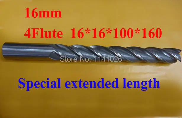 1pcs 16mm Four 4 Flute HSS & Special extended length Aluminium End Mill Cutter CNC Bit Milling Machinery tools Cutting tools
1pcs 16mm Four 4 Flute HSS & Special extended length Aluminium End Mill Cutter CNC Bit Milling Machinery tools Cutting tools