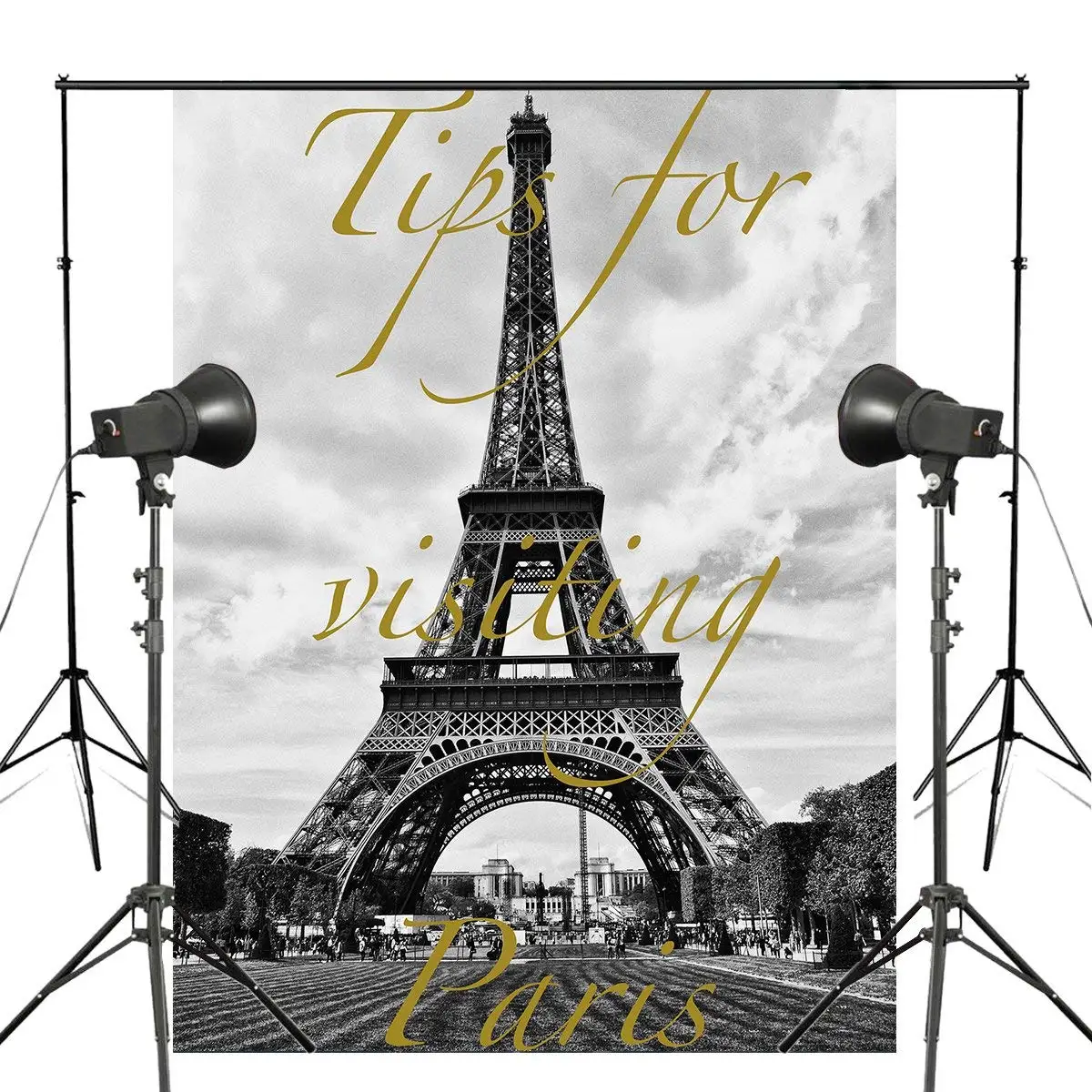 

5x7ft Paris Eiffel Leaning Tower Backdrop Photography Background Wall White Black Photo Studio Props Wall Photography Backdrop