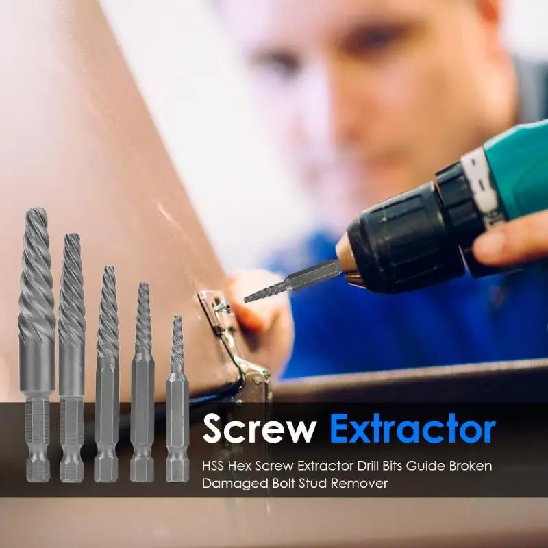 HSS Hex Screw Extractor Drill Bits Guide Broken Damaged Bolt Stud Remover Car-styling Storage Box Car repair tools
HSS Hex Screw Extractor Drill Bits Guide Broken Damaged Bolt Stud Remover Car-styling Storage Box Car repair tools