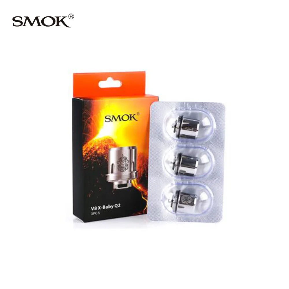 6 шт./лот электронных сигарет Smok TFV8 X-Baby катушки M2/T6/Q2/X4 РБА Core двойной головкой для X