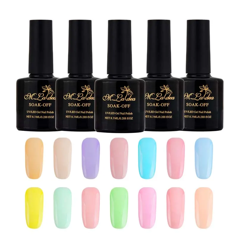 m.ladea Gel Polish easy soak Off UV LED nail gel 28 Colors 8.3ml/Bottle 253-280 high gloss long lasting women's fashion Art | Красота и