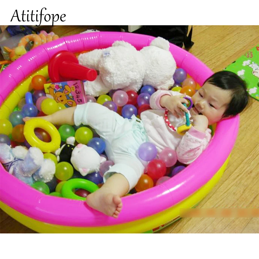 Round rainbow water play pool Bathroom Baby Bath tub kids ball pit summer gifts