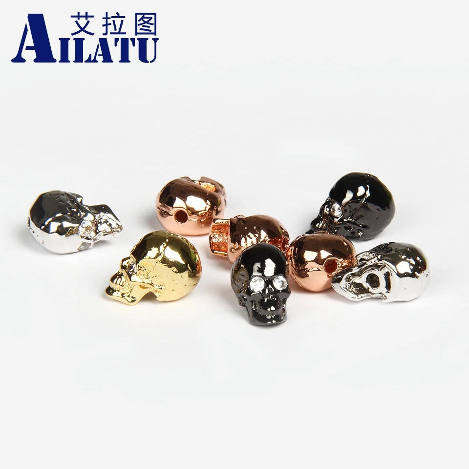 Ailatu 10 Pieces Famous Brand Skull Copper Beads for DIY Fashion Men Bracelet or Necklace Jewelry
Ailatu 10 Pieces Famous Brand Skull Copper Beads for DIY Fashion Men Bracelet or Necklace Jewelry