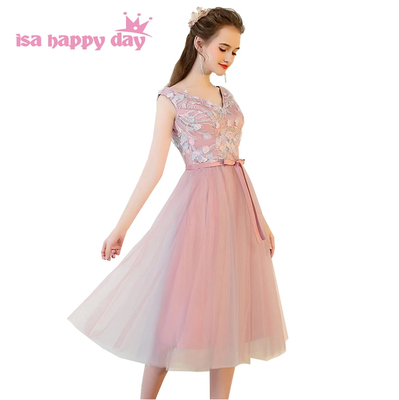 girls tea length appliques occasion women elegant sexy blush dress woman formal bride maid dresses ball gown for weddings H4207
girls tea length appliques occasion women elegant sexy blush dress woman formal bride maid dresses ball gown for weddings H4207