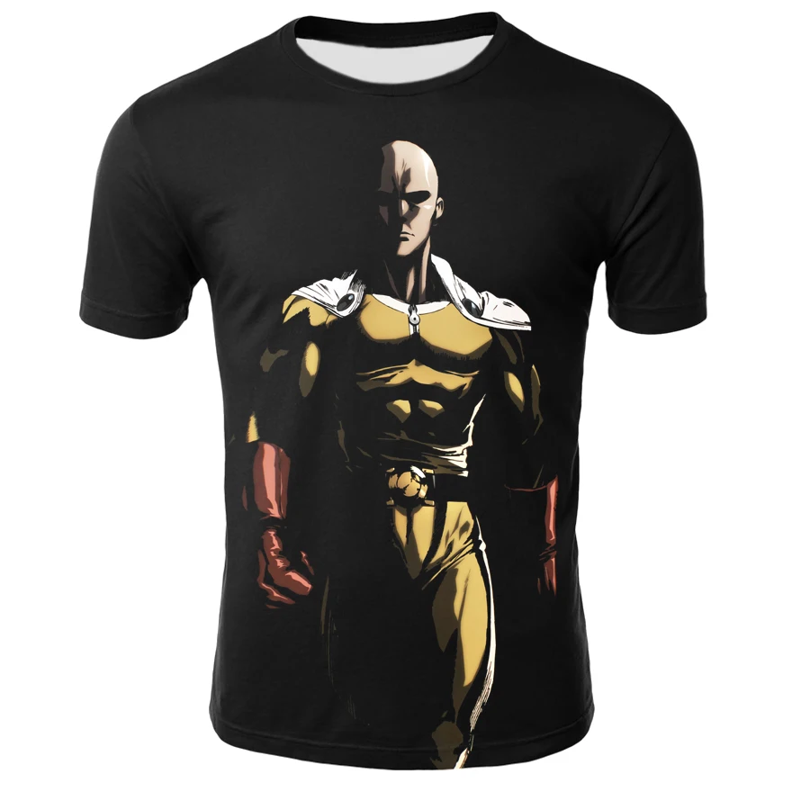 Футболка с 3D принтом One Punch Man футболка короткими рукавами рисунком аниме Hero Saitama