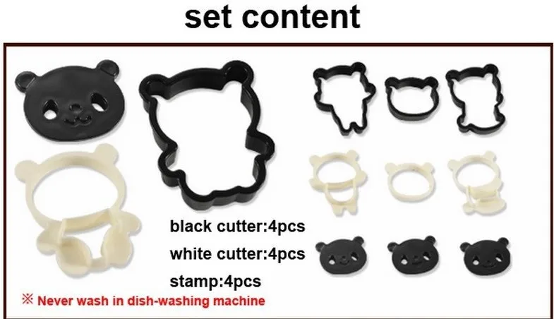 10 sets = 120 pieces parts kawaii DIY 3D panda cookie mold cutter biscuit Sandwich mould chocolate mold bakeware cookie
10 sets = 120 pieces parts kawaii DIY 3D panda cookie mold cutter biscuit Sandwich mould chocolate mold bakeware cookie