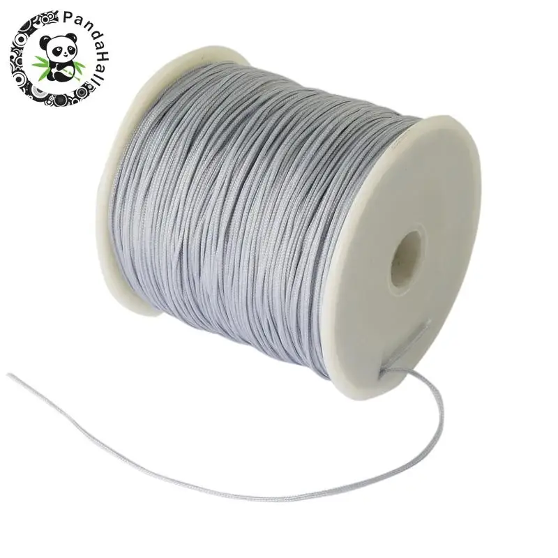 Braided Nylon Cord, Imitation Silk String Thread, LightGrey, 0.8mm; about 100Yard/Roll
Braided Nylon Cord, Imitation Silk String Thread, LightGrey, 0.8mm; about 100Yard/Roll