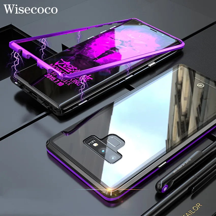 Противоударный магнитный металлический чехол для телефона Samsung Galaxy Note 9 8 S10 S9 S8 Plus