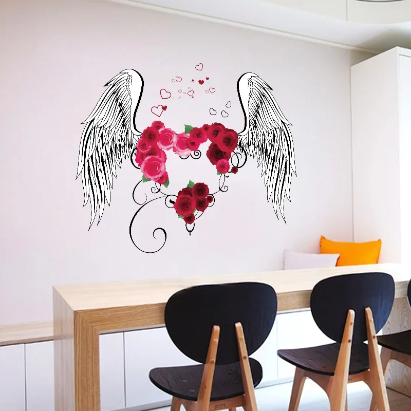 Romantic love feathers DIY Wall Stickers Wedding bedroom Rooms Home Decor Art Decals 3D Wallpaper decoration adesivo de parede
Romantic love feathers DIY Wall Stickers Wedding bedroom Rooms Home Decor Art Decals 3D Wallpaper decoration adesivo de parede