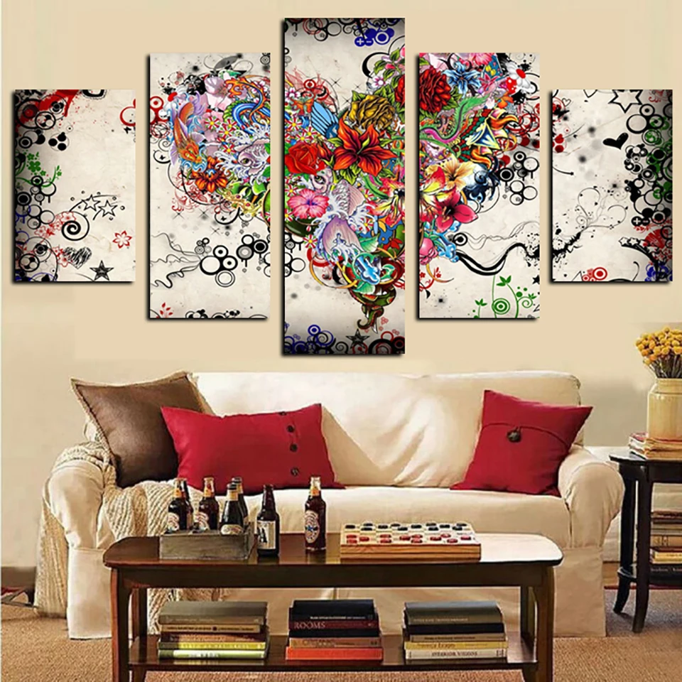 Canvas HD Print Painting Modular Pictures 5 Panel Abstract Colorful Flower Frame Wall Art Poster Modern Home Decor Living Room
Canvas HD Print Painting Modular Pictures 5 Panel Abstract Colorful Flower Frame Wall Art Poster Modern Home Decor Living Room