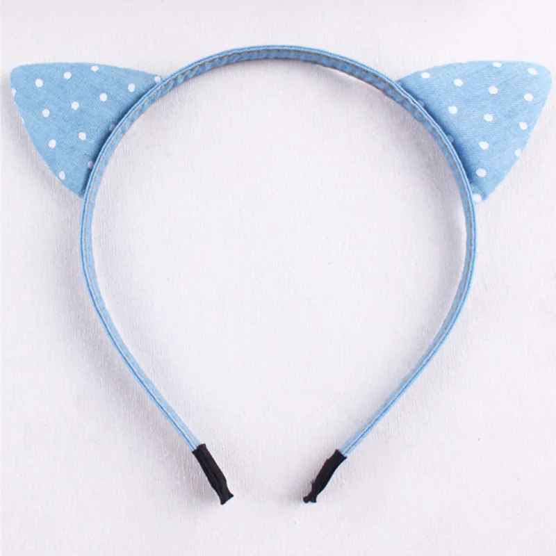 Cute Cats Ears Headband Wholesale Children Korean Hairband Dots Denim Covered Fashion Girls Hair Accessories
Cute Cats Ears Headband Wholesale Children Korean Hairband Dots Denim Covered Fashion Girls Hair Accessories