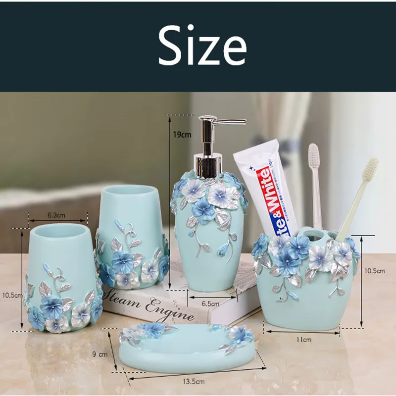 Simple Resin Bathroom Five Pieces Set Home European Wash Cup Bathroom Supplies Kit Bathroom Toothbrush Rack Set
Simple Resin Bathroom Five Pieces Set Home European Wash Cup Bathroom Supplies Kit Bathroom Toothbrush Rack Set