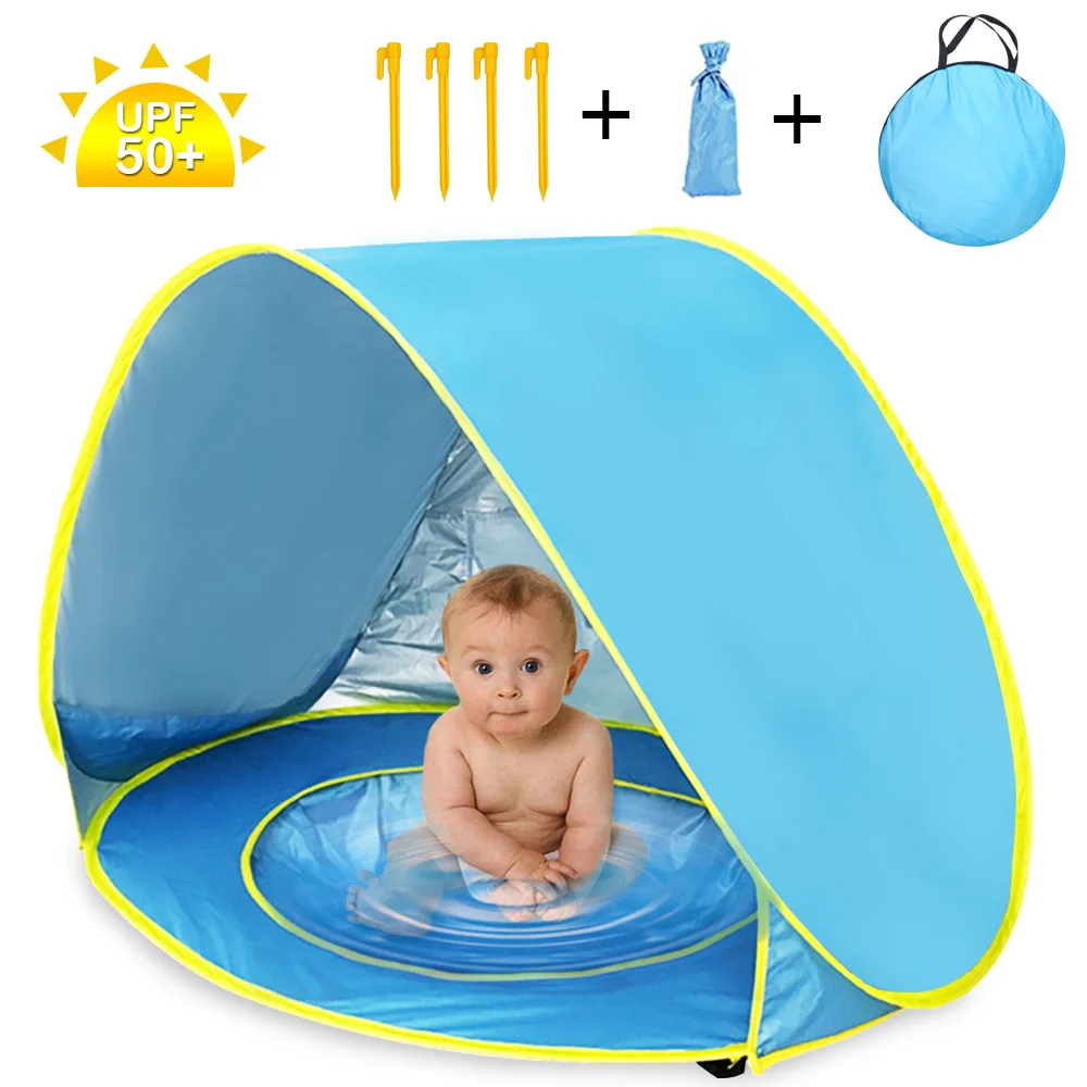 Real Sunscreen Baby Beach Camping Tent Children's Tent UV-Protecting With Small Pool Add Water Cool 27.5*47.5*31.5 Inch Outdoors
Real Sunscreen Baby Beach Camping Tent Children's Tent UV-Protecting With Small Pool Add Water Cool 27.5*47.5*31.5 Inch Outdoors