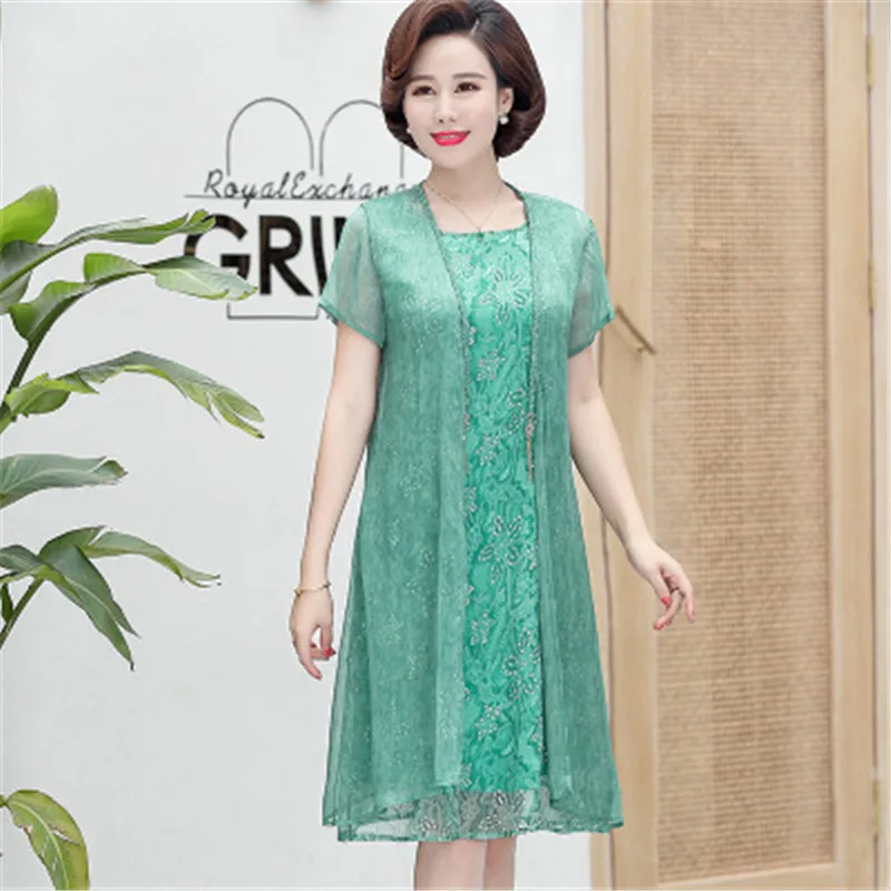 2019 2 Pieces Women Elegant Chiffon Dress Floral Printed Summer Short Sleeve Dresses Plus Size XL-6XL Vestidos Mother Clothes
2019 2 Pieces Women Elegant Chiffon Dress Floral Printed Summer Short Sleeve Dresses Plus Size XL-6XL Vestidos Mother Clothes