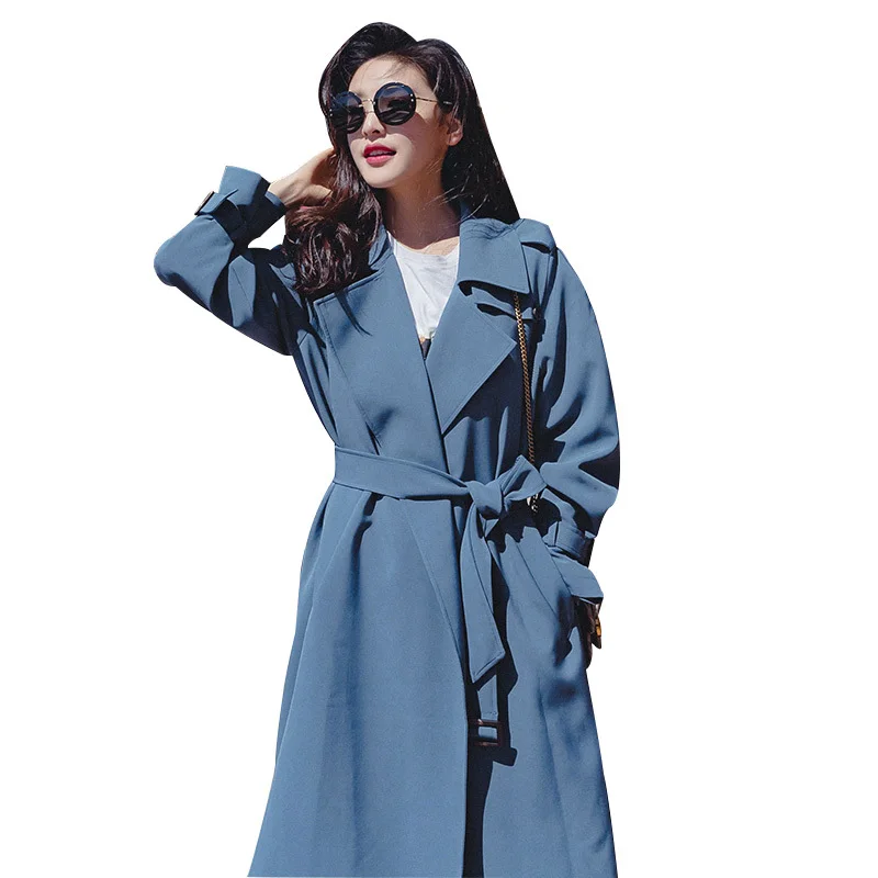 Solid Trench Coat For Women Winter Autumn Outwear Waist belt Long Trench Coats British Style Casaco Feminino windbreaker YZ804
Solid Trench Coat For Women Winter Autumn Outwear Waist belt Long Trench Coats British Style Casaco Feminino windbreaker YZ804