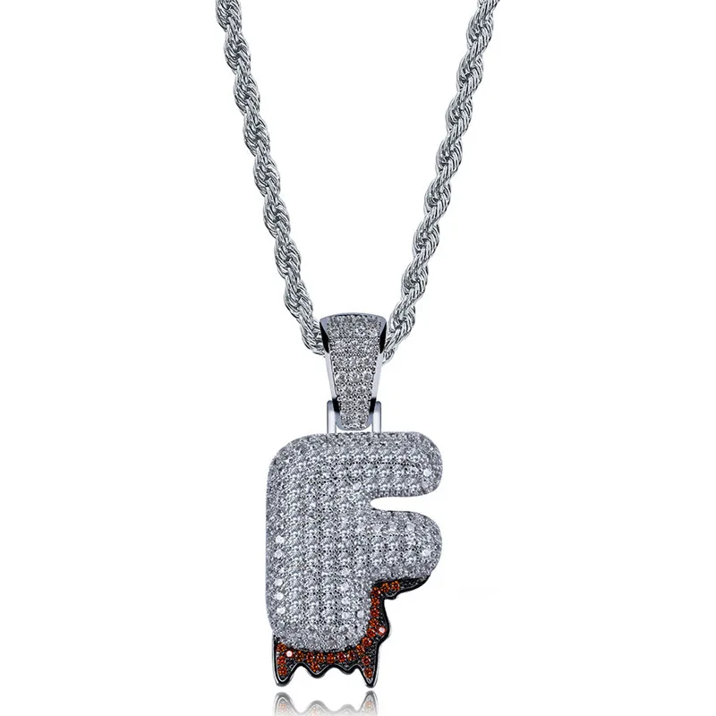 OMYFUN Wholesale Hip Hop Bling Jewelry CZ Iced Pave Drip Bubble Letter F Pendant Necklace A-Z Alphabet Bijoux Fashion Accessory
OMYFUN Wholesale Hip Hop Bling Jewelry CZ Iced Pave Drip Bubble Letter F Pendant Necklace A-Z Alphabet Bijoux Fashion Accessory