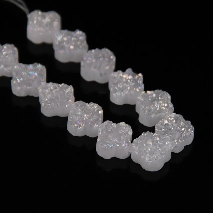 White AB Druzy 16mm 12pcs strand Center Drilled Flower Druzy Drusy Beads Sparkling Geode Drusy Flat Beads for Bracelet
White AB Druzy 16mm 12pcs strand Center Drilled Flower Druzy Drusy Beads Sparkling Geode Drusy Flat Beads for Bracelet