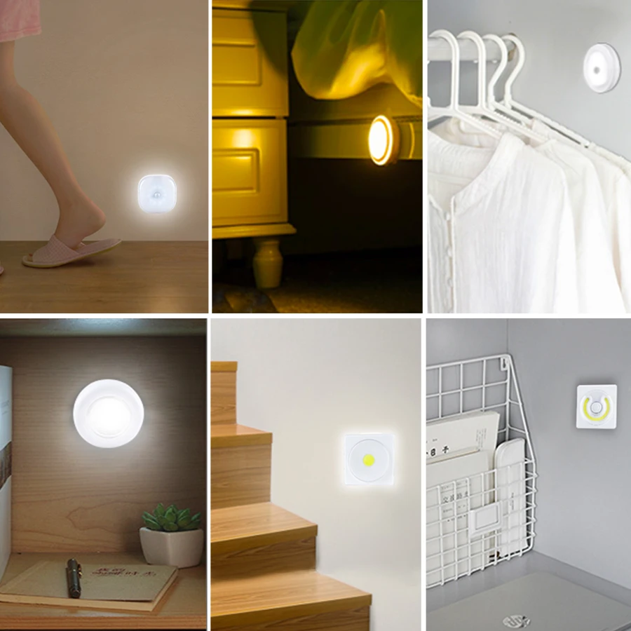 Night Light Motion Sensor PIR Infrared LED Night Lamp Battery Powered Hallway Wall Lamp Stairs Cabinet Light Child Sensor Lights
Night Light Motion Sensor PIR Infrared LED Night Lamp Battery Powered Hallway Wall Lamp Stairs Cabinet Light Child Sensor Lights