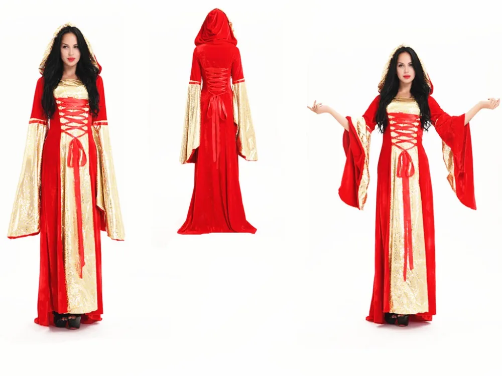 FREE SHIPPING Red Hooded Gown Game Thrones Renaissance Medieval Queen Fancy Dress Costume
FREE SHIPPING Red Hooded Gown Game Thrones Renaissance Medieval Queen Fancy Dress Costume
