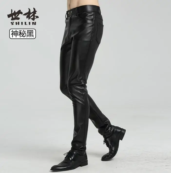 Velvet fashion motorcycle faux leather pants mens feet pants tight pu trousers for men pantalon homme black korean black
Velvet fashion motorcycle faux leather pants mens feet pants tight pu trousers for men pantalon homme black korean black