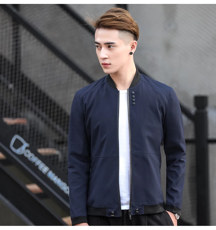 Men's Jackets Hot New Arrival Autumn Solid Fashion Coats Male Casual Thin Slim Stand Collar Bomber Jacket Men Overcoat M- 5XL
Men's Jackets Hot New Arrival Autumn Solid Fashion Coats Male Casual Thin Slim Stand Collar Bomber Jacket Men Overcoat M- 5XL