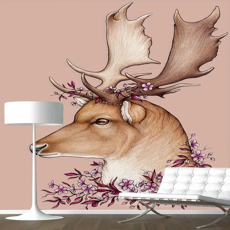 Custom mural Modern elk deer head murals custom living room entrance background wallpaper bedroom mural
Custom mural Modern elk deer head murals custom living room entrance background wallpaper bedroom mural