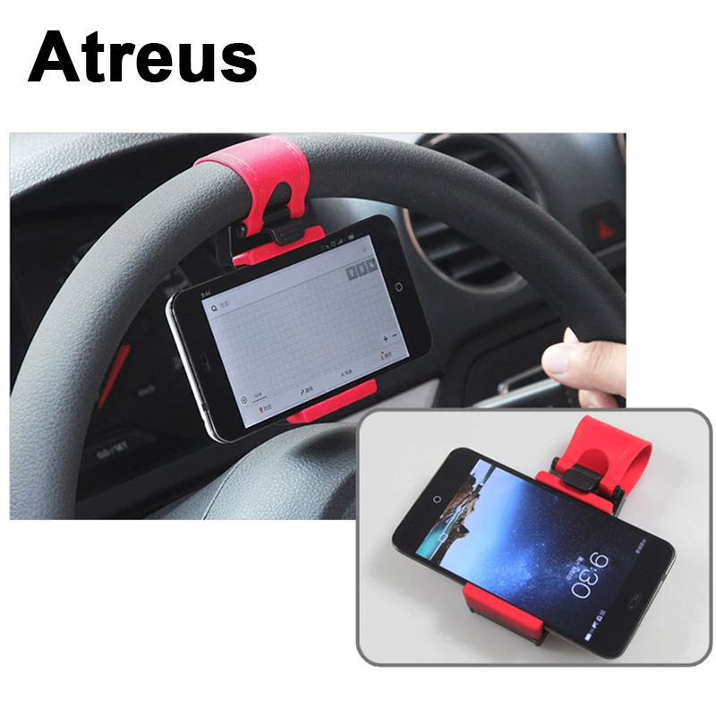 Atreus Универсальный Автомобильный зажим рулевого колеса телефона GPS держатель для