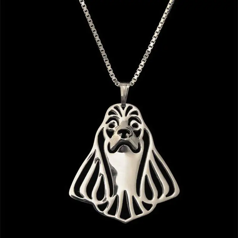 Hot Sale Jewelry Alloy Pet Dog Necklaces Cutout American Cocker Spaniel Necklaces Drop Shipping
Hot Sale Jewelry Alloy Pet Dog Necklaces Cutout American Cocker Spaniel Necklaces Drop Shipping