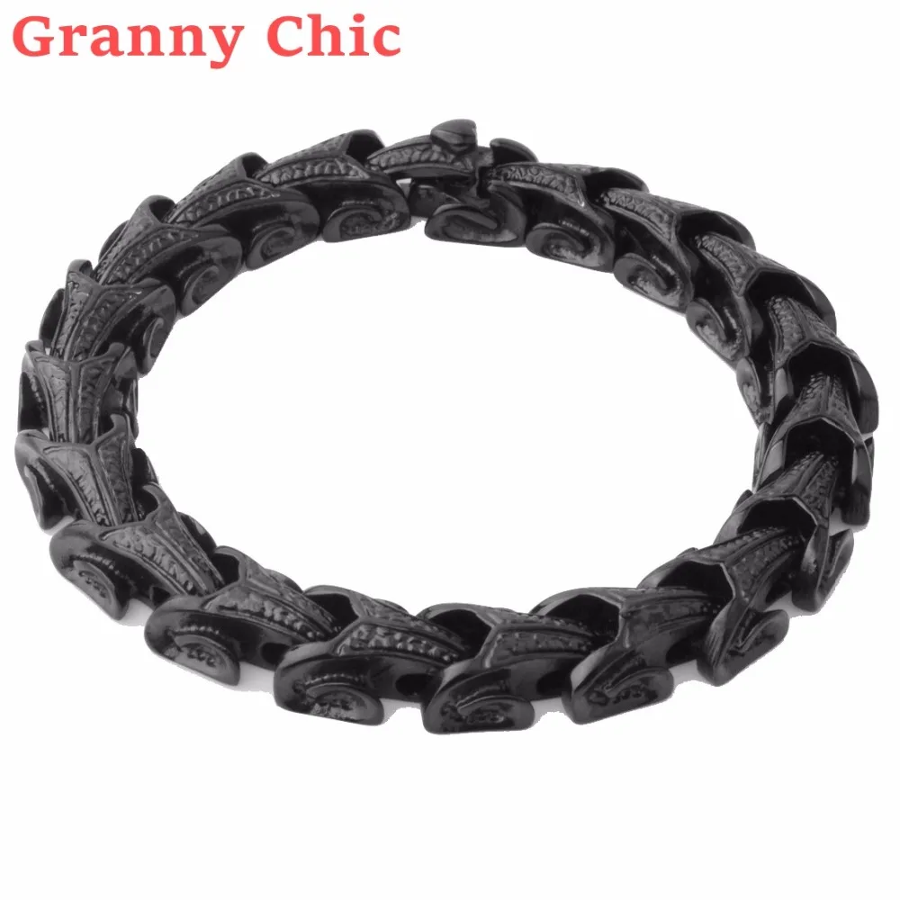 Granny Chic 8.66"*11mm Mens Bracelet Silver Gold Black color 316L Stainless Steel Wristband Link Chain Boys Fashion Jewelry
Granny Chic 8.66"*11mm Mens Bracelet Silver Gold Black color 316L Stainless Steel Wristband Link Chain Boys Fashion Jewelry
