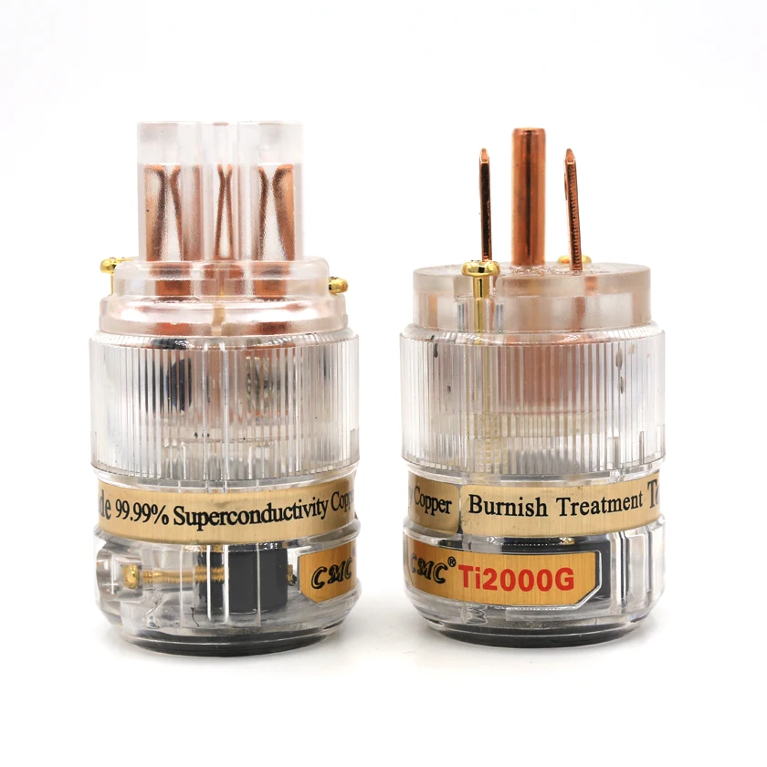 One pair CMC Ti2000M Pure Red Copper US version AC power plug IEC plug for hifi power wire
One pair CMC Ti2000M Pure Red Copper US version AC power plug IEC plug for hifi power wire