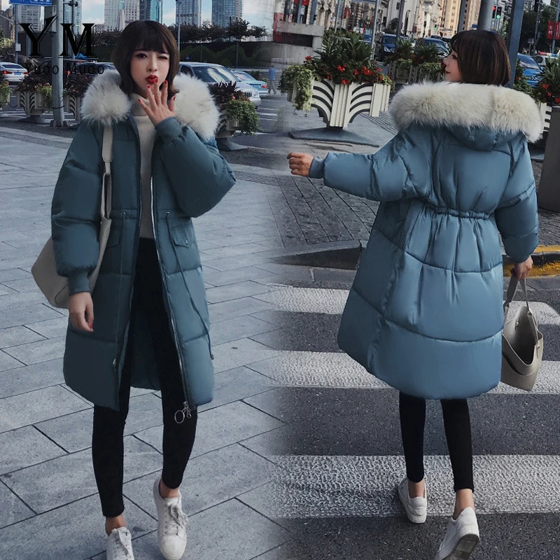 YuooMuoo 2018 Winter Women Hooded Coat Fur Collar Thicken Warm Long Jacket Female Plus Size 3XL Outwear Parka Clothing | Женская одежда