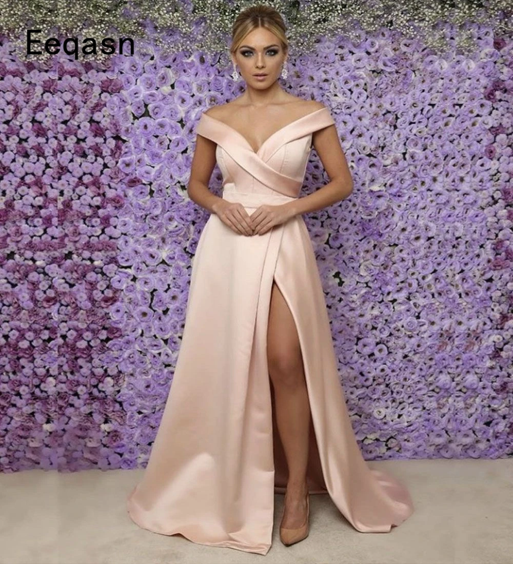 Elegant Evening Dresses Long 2020 Satin Off Shoulder V Neck Slit African Formal Evening Gown Prom Dress Abendkleider Plus Size
Elegant Evening Dresses Long 2020 Satin Off Shoulder V Neck Slit African Formal Evening Gown Prom Dress Abendkleider Plus Size