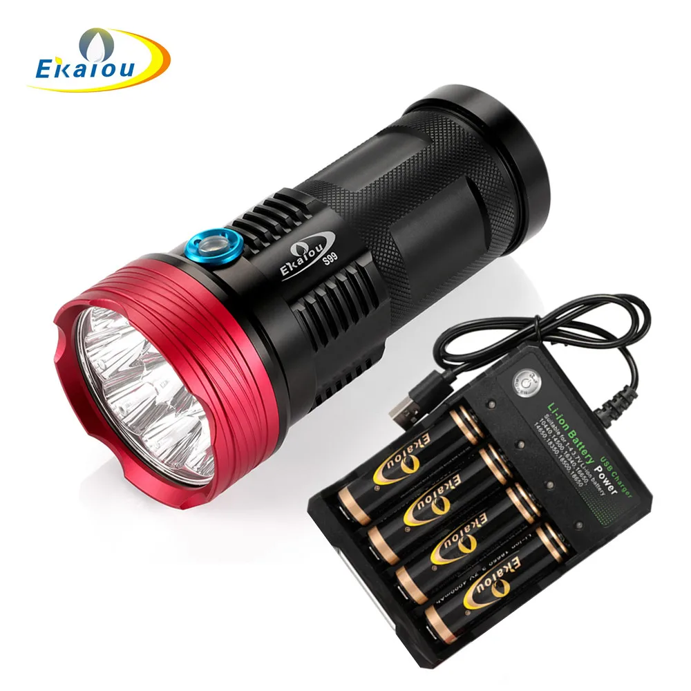 LED Tactical Flashlight 9x XM-L T6 5000LM Hunting Torch Waterproof Lamp Super bright 3 mode for Camping, travel , fishing
LED Tactical Flashlight 9x XM-L T6 5000LM Hunting Torch Waterproof Lamp Super bright 3 mode for Camping, travel , fishing