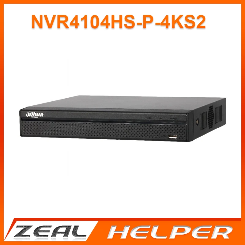 Оригинал Dahua английская версия 4 К NVR nvr4104hs p 4ks2 4ch 4PoE и H.265 Lite Сетевой Видео