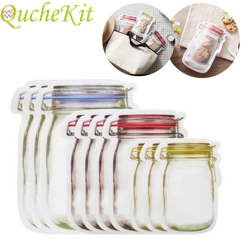 10pcs Mason Jar Zipper Bags Kitchen Food Fresh Sealing Mason Jar Bottles Bag Snack Sealed Bag For Refrigerator Kitchen Organizer
10pcs Mason Jar Zipper Bags Kitchen Food Fresh Sealing Mason Jar Bottles Bag Snack Sealed Bag For Refrigerator Kitchen Organizer