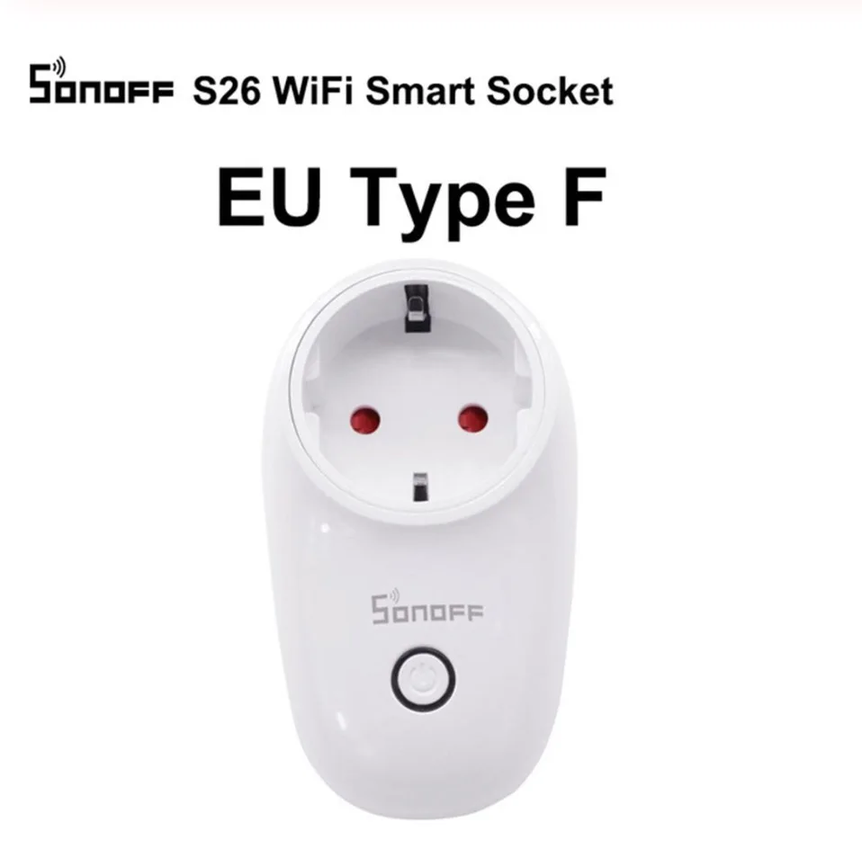 Умная розетка SONOFF S26, 220 В, для Великобритании/ЕС, тип F, Wi-Fi, с таймером, беспроводной пульт дистанционного управления, Alexa, Google Home
Умная розетка SONOFF S26, 220 В, для Великобритании/ЕС, тип F, Wi-Fi, с таймером, беспроводной пульт дистанционного управления, Alexa, Google Home