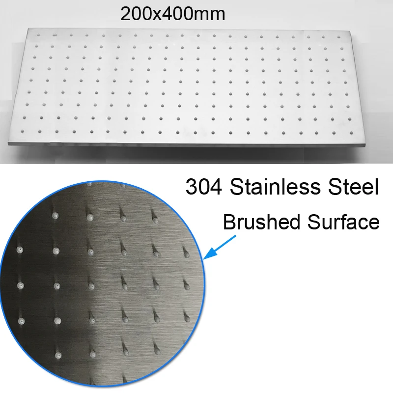 2019 Hotel Modern 8 inch x 16 inch Big Rain Shower Head 304 Stainless Steel Matt Black or Brushed Surface Bathroom Accessories
2019 Hotel Modern 8 inch x 16 inch Big Rain Shower Head 304 Stainless Steel Matt Black or Brushed Surface Bathroom Accessories