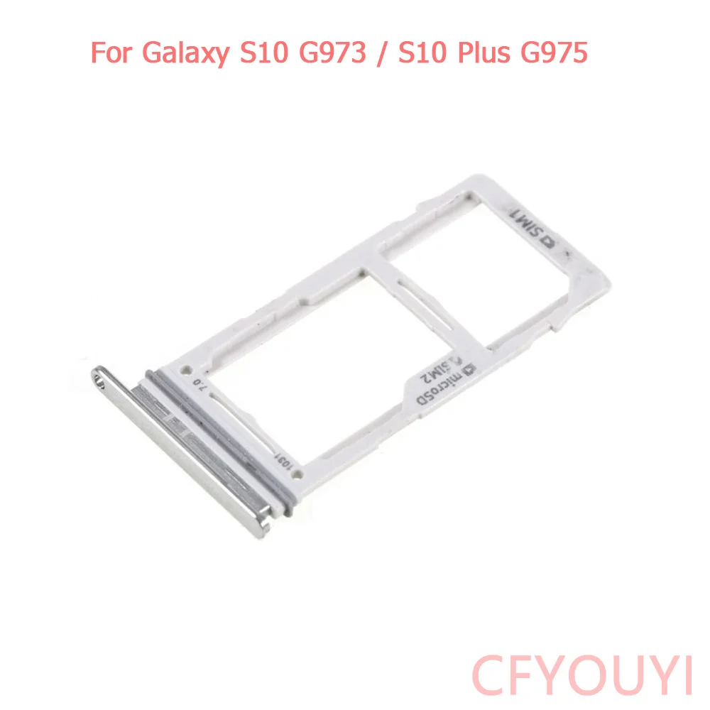 

10pcs/lot For Samsung Galaxy S10 G973 Dual SIM Card Tray Slot Replacement Part S10 Plus G975