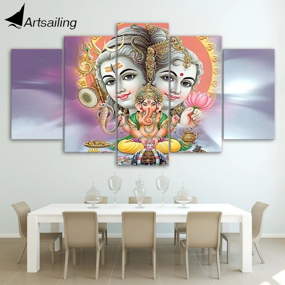 HD Printed 5 Piece Canvas Art hindu god canvas Lord shiva parvati ganesh painting Free Shipping CU-2329A
HD Printed 5 Piece Canvas Art hindu god canvas Lord shiva parvati ganesh painting Free Shipping CU-2329A