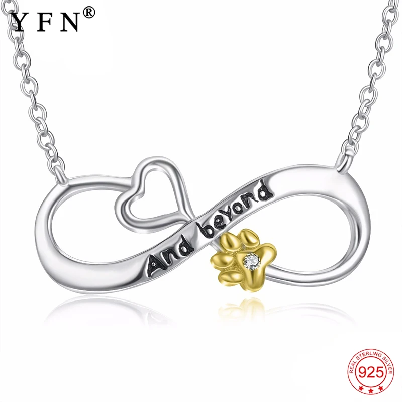 YFN 925 Sterling Silver Necklace Classic Infinity Love Animal Paw Print Pendant Necklaces Jewelry Girl's Gifts Anniversary Gifts
YFN 925 Sterling Silver Necklace Classic Infinity Love Animal Paw Print Pendant Necklaces Jewelry Girl's Gifts Anniversary Gifts