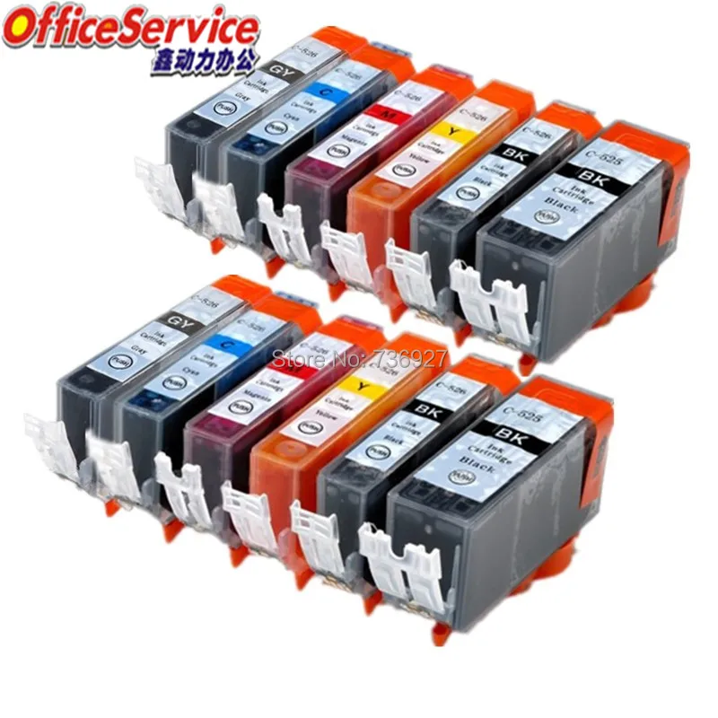 12X PGI-525 CLI-526 PGI525 CLI526 Compatible ink Cartridge For Canon IP4950 MX715 MX885 MG6150 MG6250 MG8150 MG8250 printer
12X PGI-525 CLI-526 PGI525 CLI526 Compatible ink Cartridge For Canon IP4950 MX715 MX885 MG6150 MG6250 MG8150 MG8250 printer