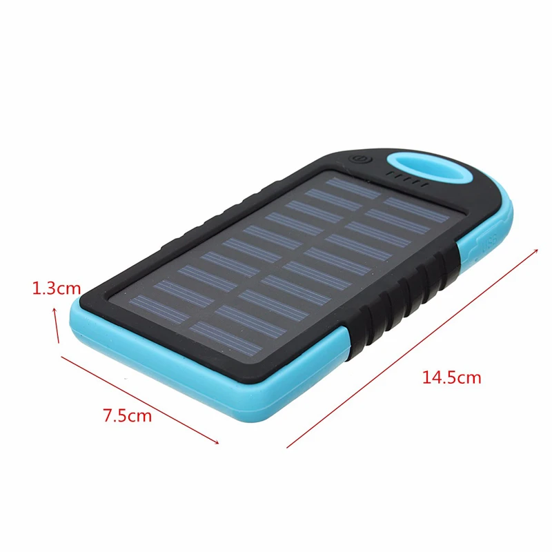 Cncool 20000 мАч солнечная панель PowerBank фонарик двойной USB внешний аккумулятор