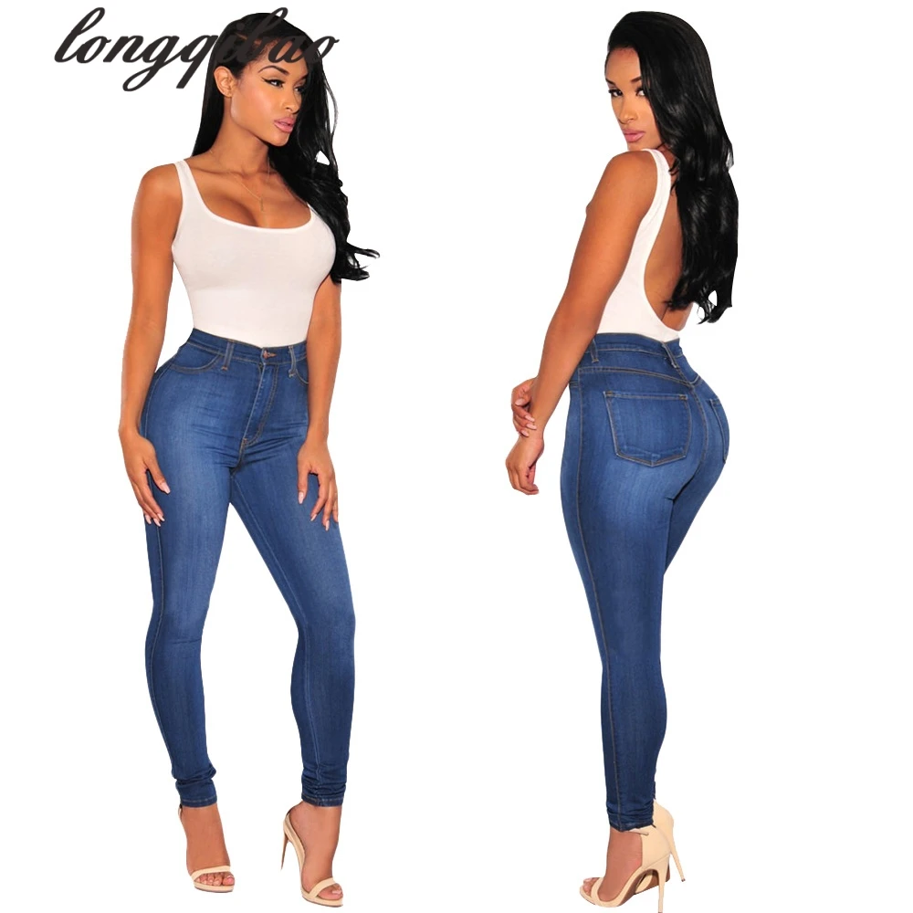 2017 new European and American vintage denim solid color Slim hip stretch pencil pants AL786
2017 new European and American vintage denim solid color Slim hip stretch pencil pants AL786