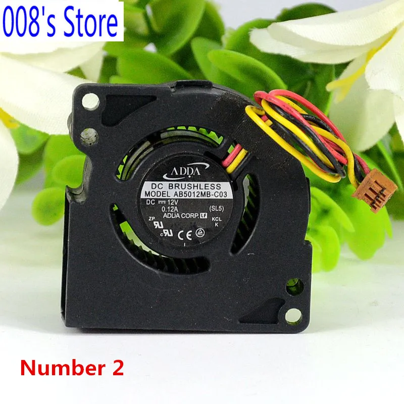 New CPU Cooler Fan For AB5012MB-C03 DC 12V 0.12A 5cm 50x50x20mm 3 Wire 3 Pin Server Blower Cooling
New CPU Cooler Fan For AB5012MB-C03 DC 12V 0.12A 5cm 50x50x20mm 3 Wire 3 Pin Server Blower Cooling