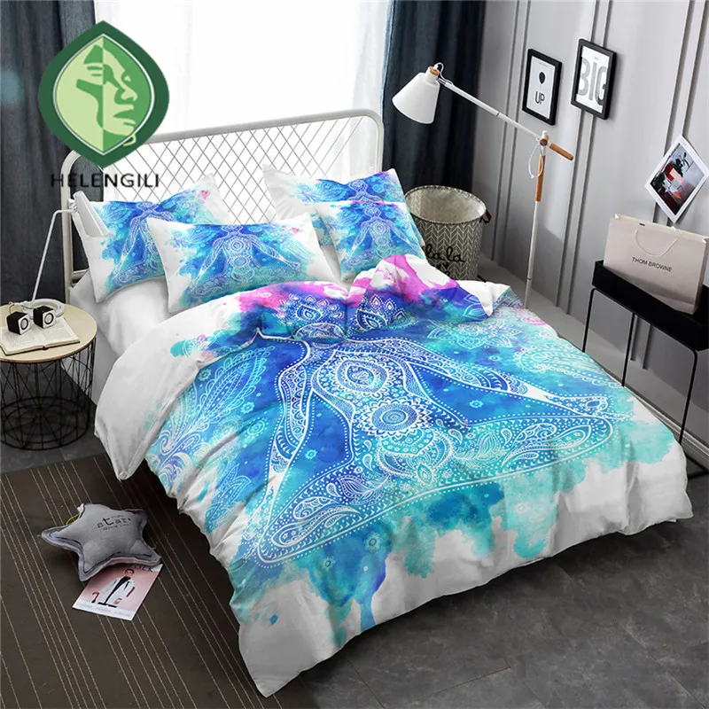 HELENGILI 3D Bedding Set Color ink Yoga Print Duvet cover set lifelike bedclothes with pillowcase bed set home Textiles #YN-09
HELENGILI 3D Bedding Set Color ink Yoga Print Duvet cover set lifelike bedclothes with pillowcase bed set home Textiles #YN-09