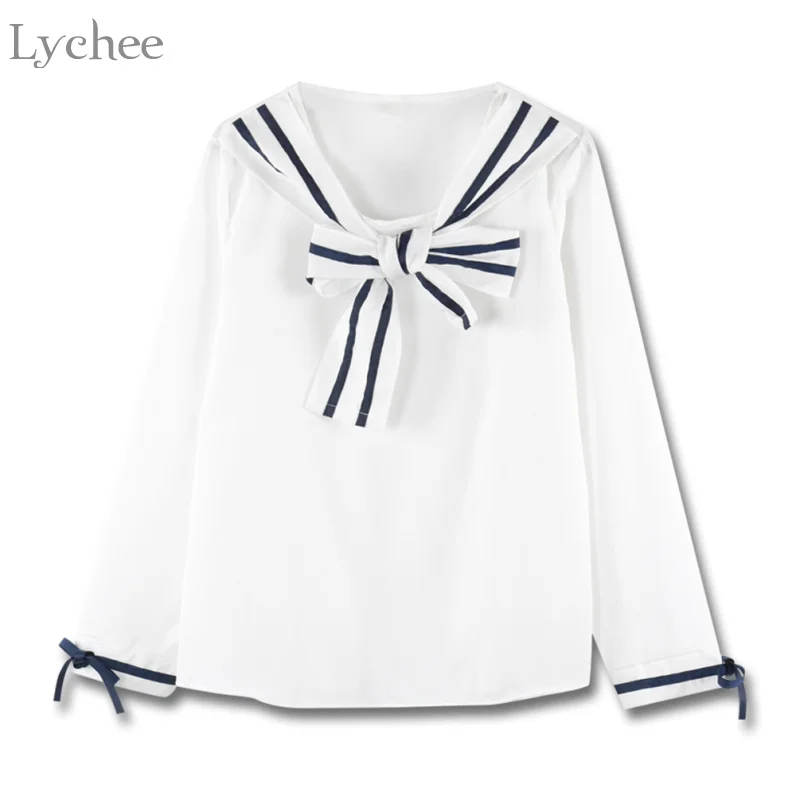 Lychee Spring Autumn Women Blouse Stripe Lace Up Bow Tie V Neck Casual Loose Long Sleeve Shirt Tops Female
Lychee Spring Autumn Women Blouse Stripe Lace Up Bow Tie V Neck Casual Loose Long Sleeve Shirt Tops Female