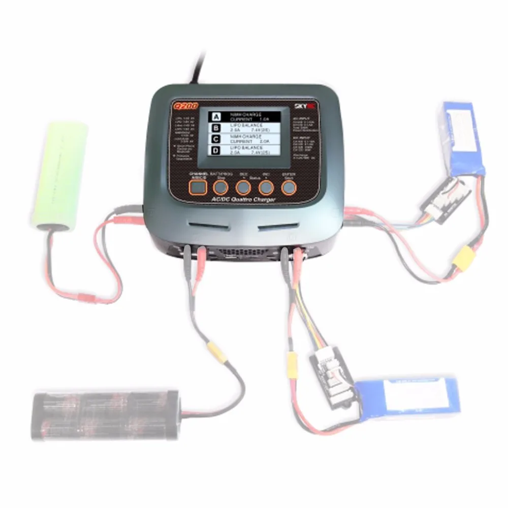 Original SkyRC Q200 QUATTRO AC/DC 2X100W 2X50W Lipo Battery Balance Charger Discharger For RC Car Models Part Accs
Original SkyRC Q200 QUATTRO AC/DC 2X100W 2X50W Lipo Battery Balance Charger Discharger For RC Car Models Part Accs