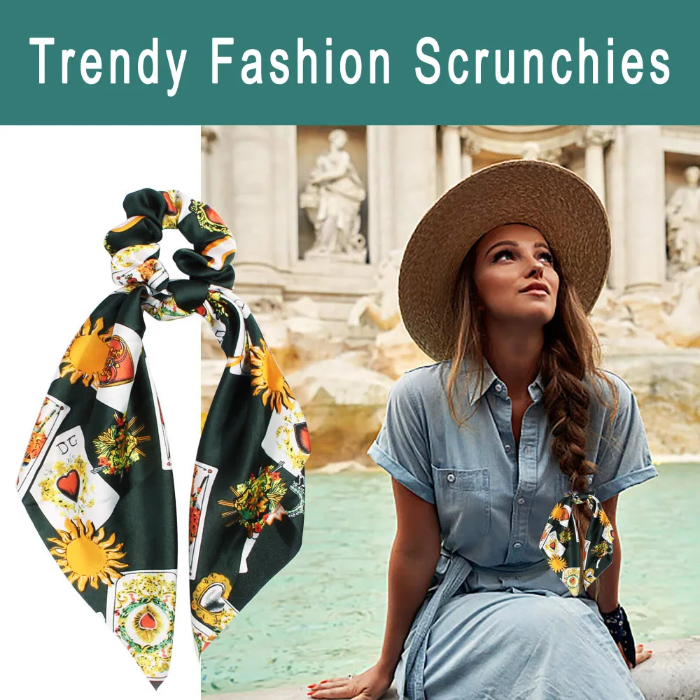 FASACC Women Scrunchie Poker Flower Hair Ring Ties Scarf Satin Elastic Band Trendy Fashon Scrunchies Woman's Hair Accessories
FASACC Women Scrunchie Poker Flower Hair Ring Ties Scarf Satin Elastic Band Trendy Fashon Scrunchies Woman's Hair Accessories